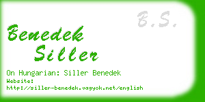 benedek siller business card